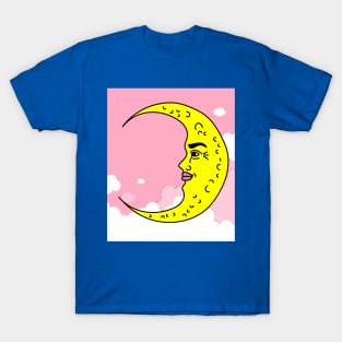 Luminous Moon Half Moon Face T-Shirt